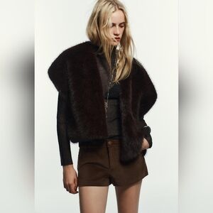 Zara FAUX FUR VEST